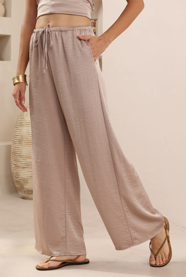 Evelyn Tencel Pant - Champagne
