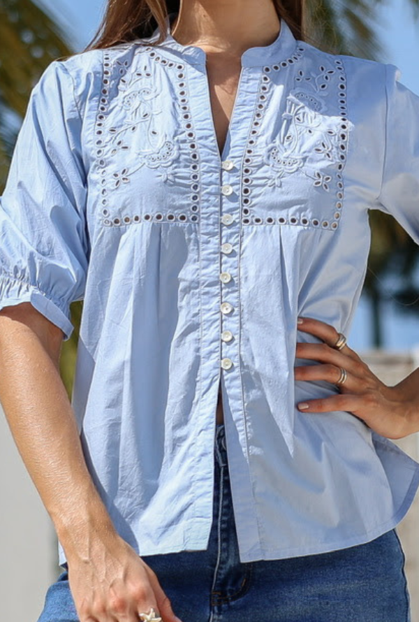 Tate Shirt - Powder Blue