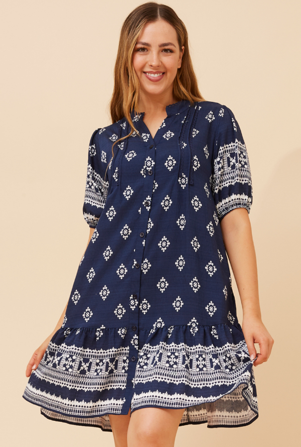 Leni Dress - Navy