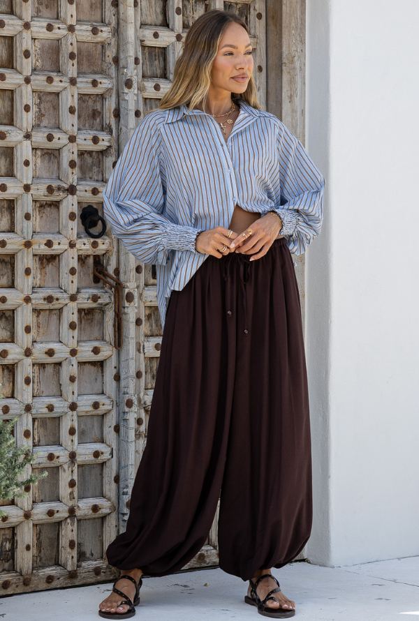 Havana Harem Pants - Chocolate