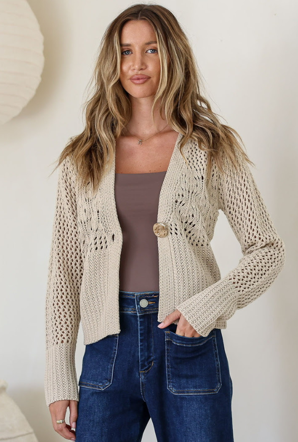 Mayfair Cardigan - Latte