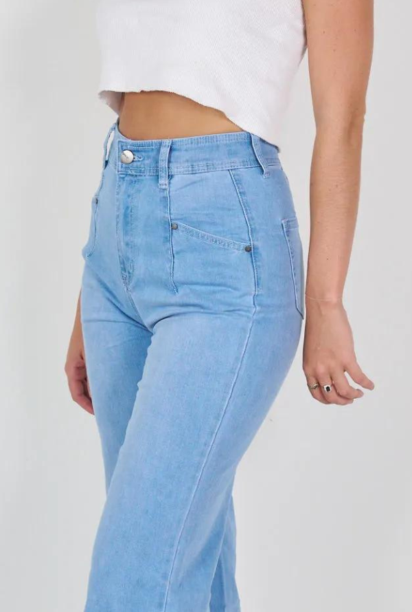 Holly Wide Leg - Light Blue Denim