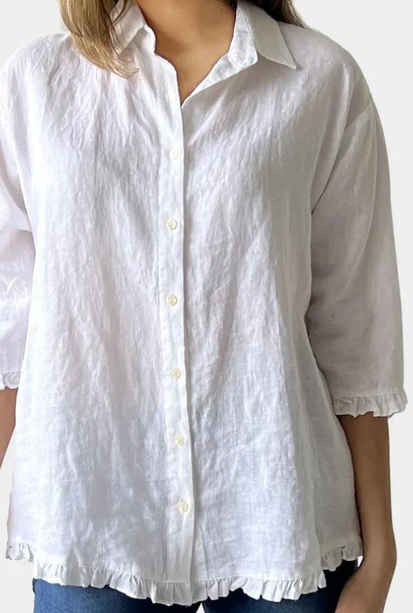 Lara Linen Shirt - White