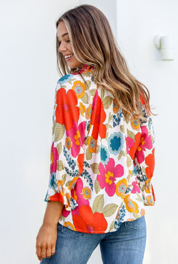 Fleur Blouse - Red