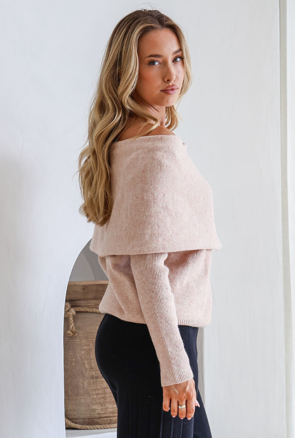 Bloomsbury Shoulder Knit - Blush