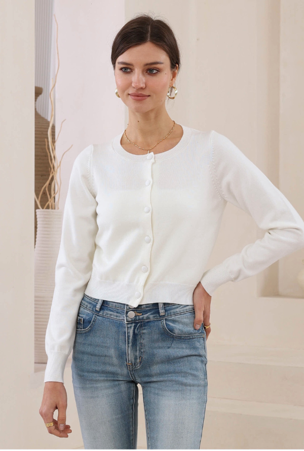 Maia Cardigan - White