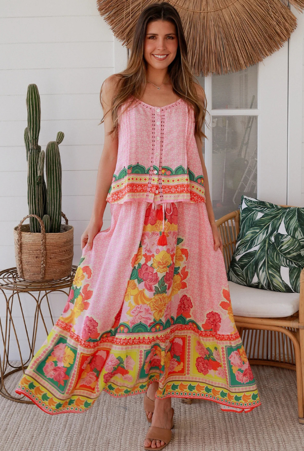 Capri Maxi Skirt - Blush