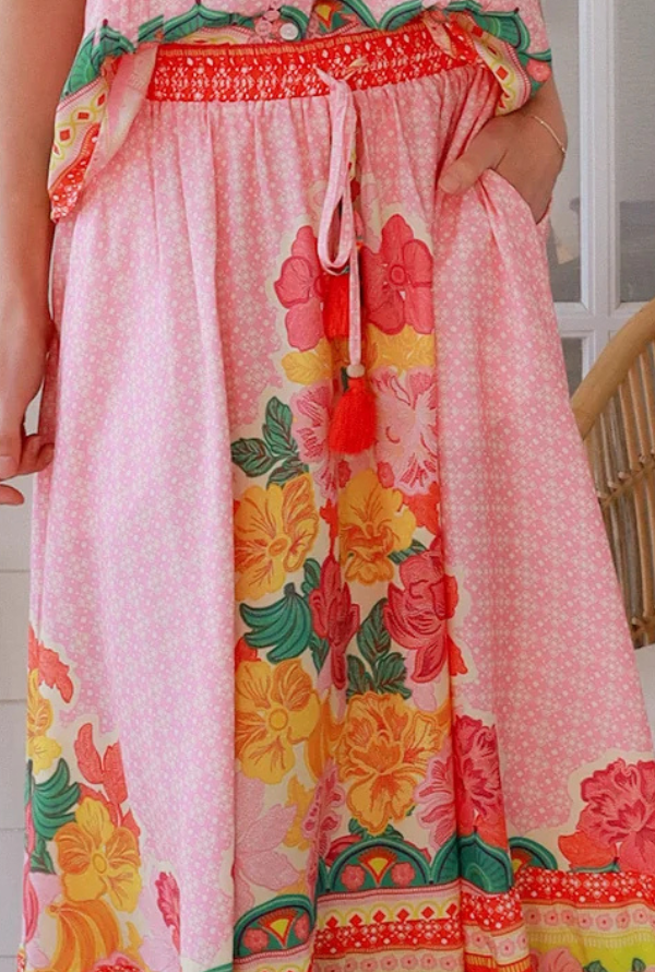 Capri Maxi Skirt - Blush