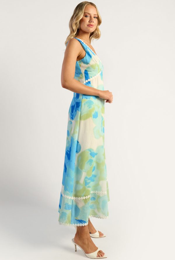 Calla Midi - Green/Blue