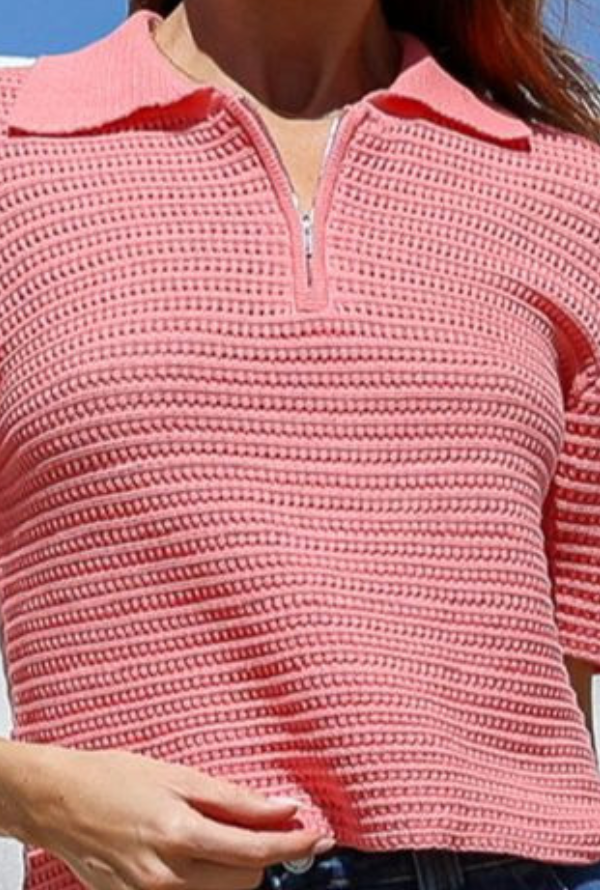 Mollie Knit Top - Melon