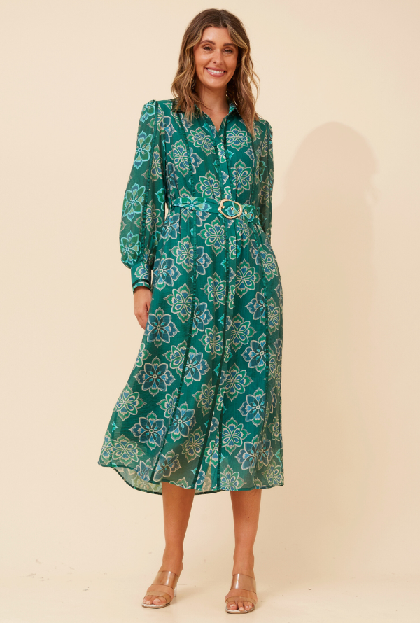 Hayman Midi Dress - Green