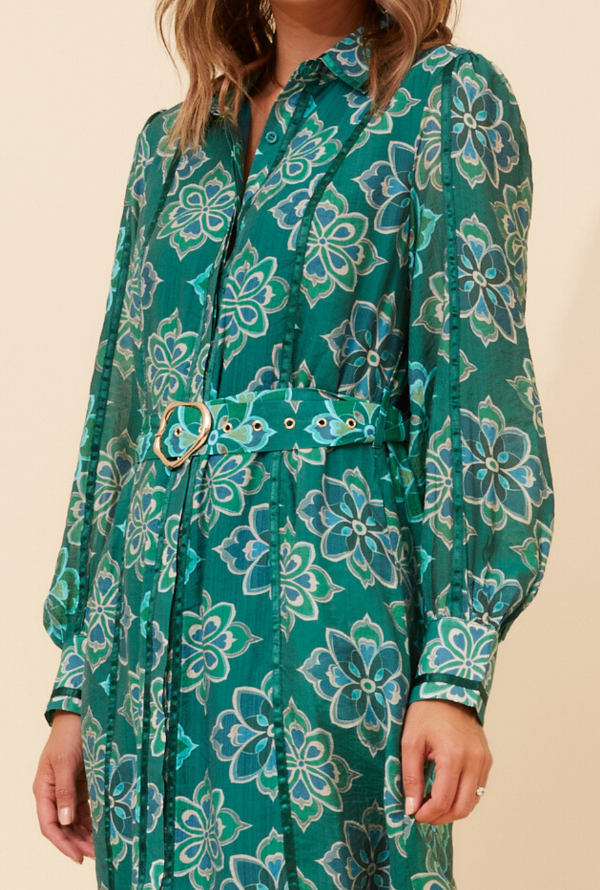 Hayman Midi Dress - Green