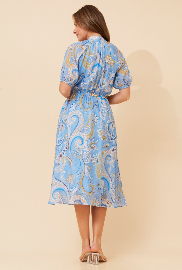 Skye Midi Dress - Blue