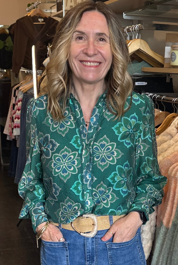 Aria Blouse - Emerald
