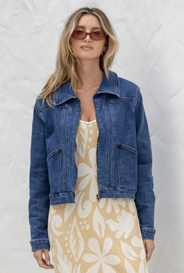 Sadie Shacket - Dark Blue Denim