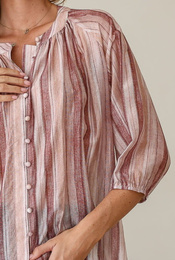 Malta Shirt - Pink Stripe