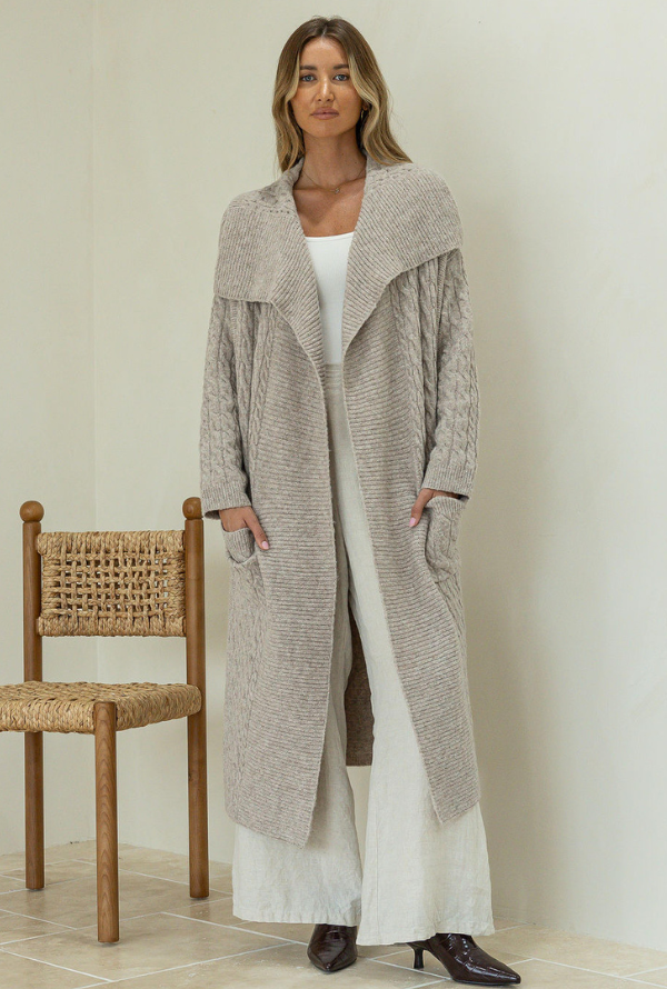 Copenhagen Coatigan - Taupe