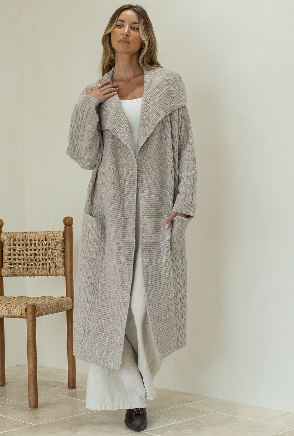 Copenhagen Coatigan - Taupe