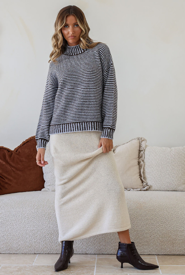 Bryce Knit - Chocolate/Blue