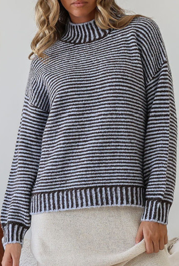 Bryce Knit - Chocolate/Blue