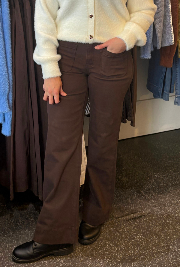 Ruby Wide Leg Jeans - Chocolate
