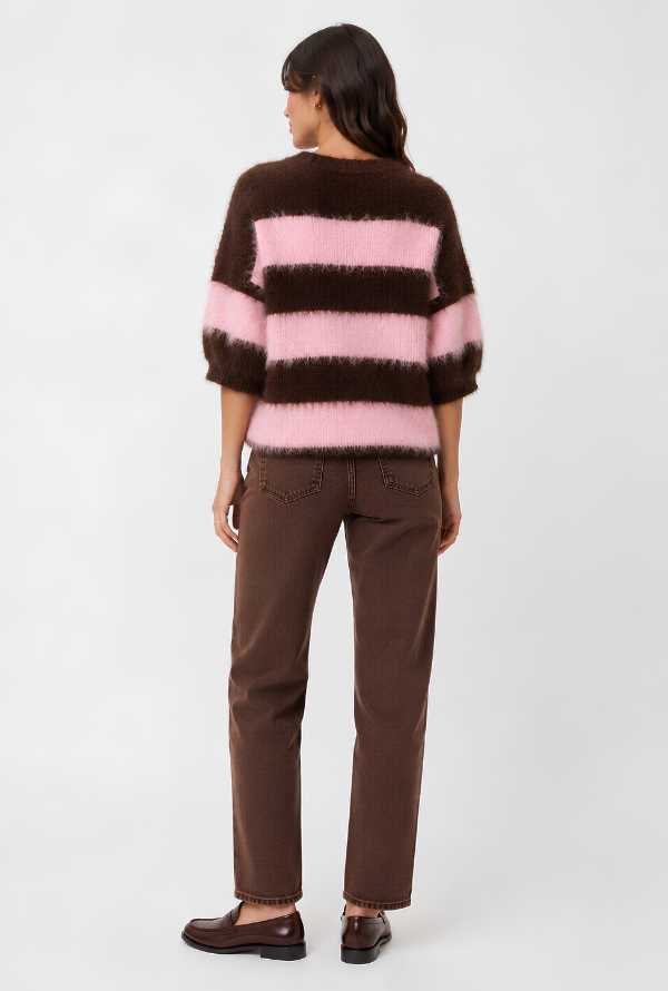 Pia Knit - Blush / Choc