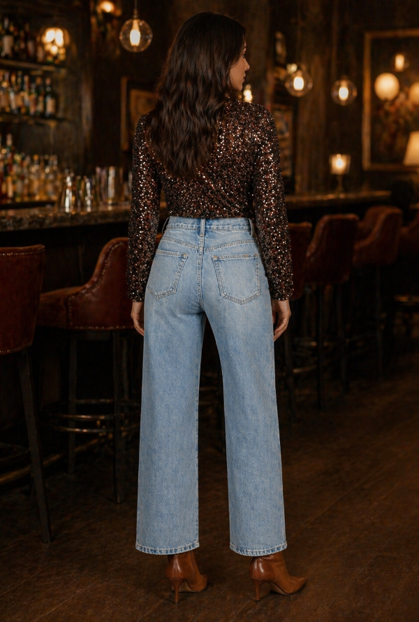 Celeste Sequined Top - Bronze