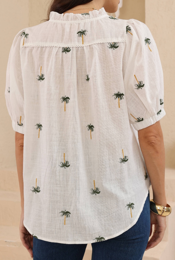 Palm Blouse - White