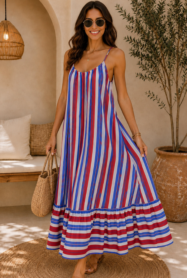 Vacation Midi - Multi Stripe