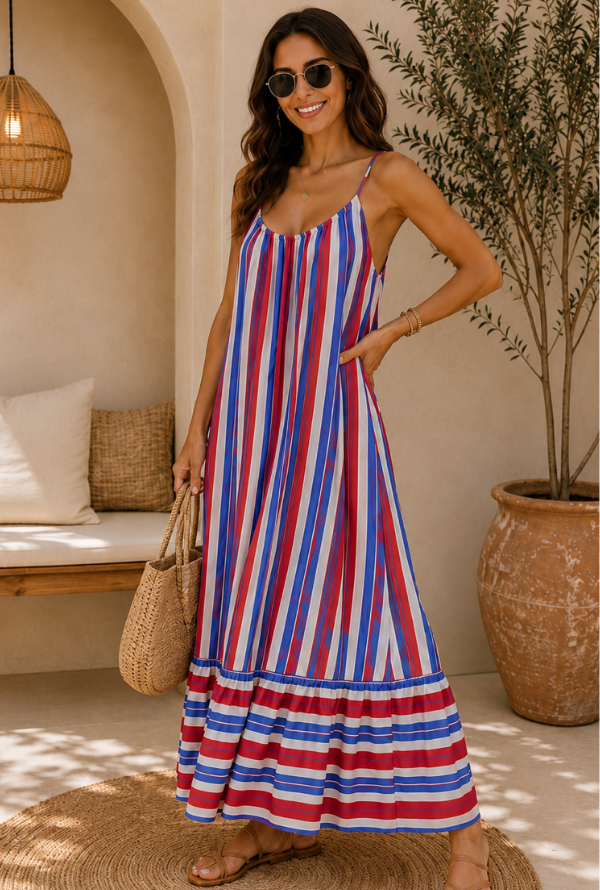 Vacation Midi - Multi Stripe