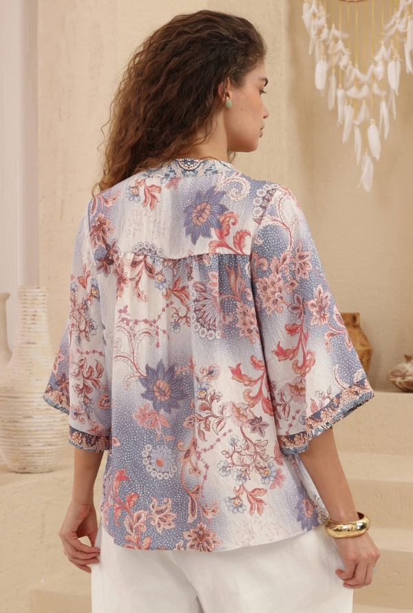 Serena Blouse - Blue