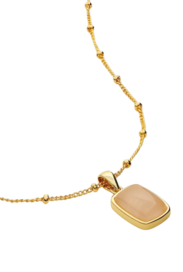 Ophelia Rose Quartz Necklace - Gold