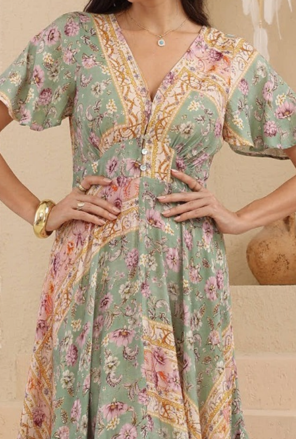 Willow Midi Dress - Sage
