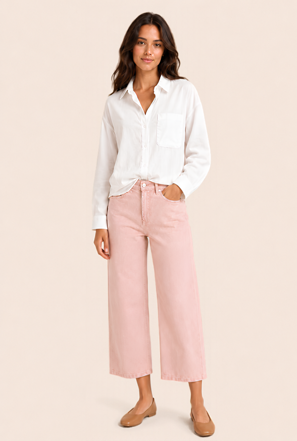 Annabel Crop Jean - Blush