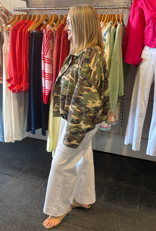 Molly Faux Suede Jacket - Camo