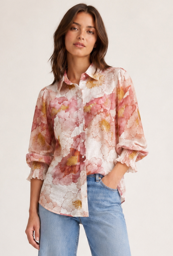 Peony Blouse - Blush